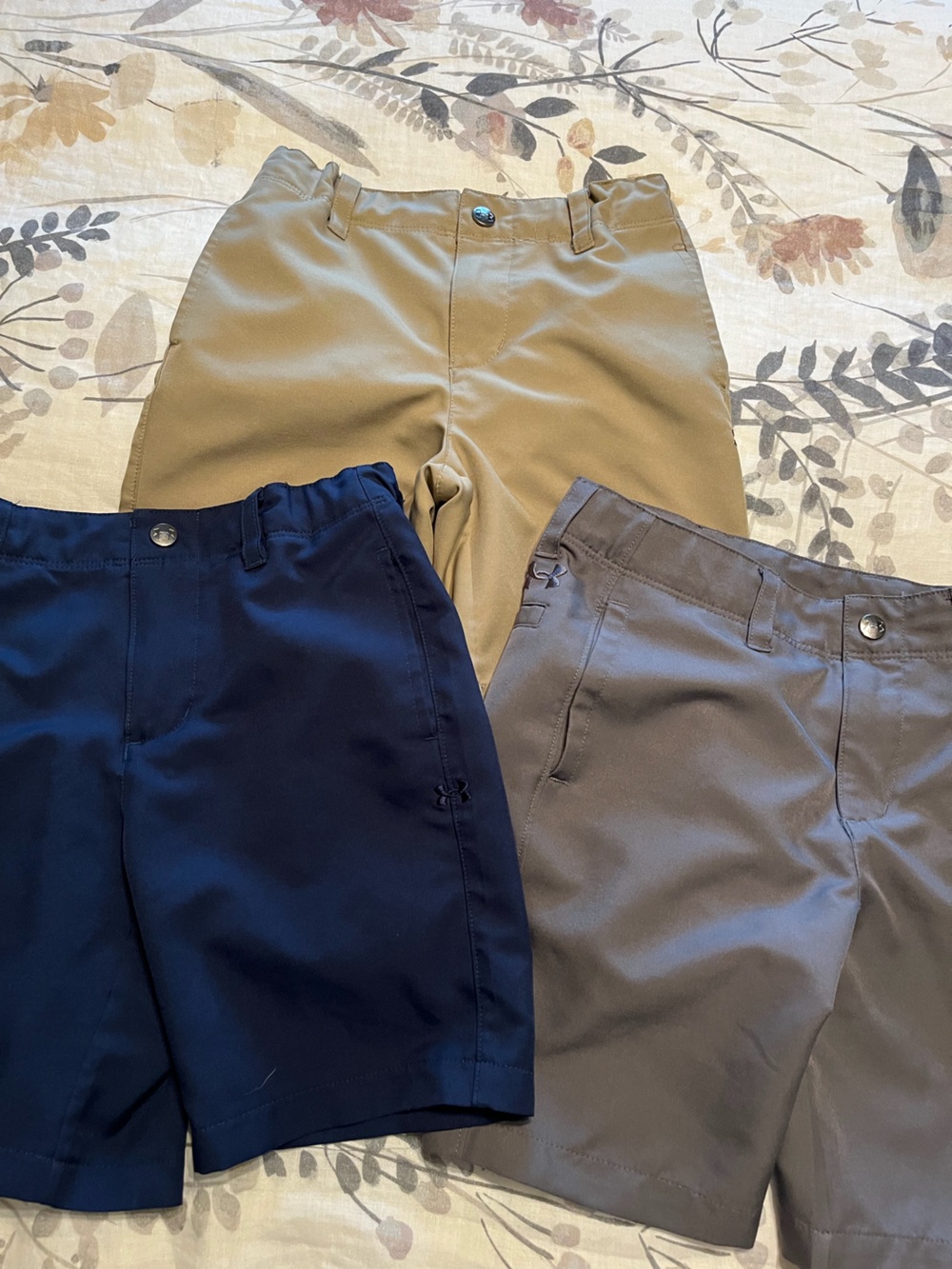 Set of 3 boys Under Armour gold shorts
